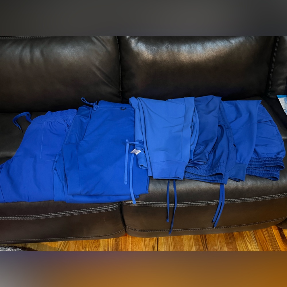 Lot of royal blue scrub pants